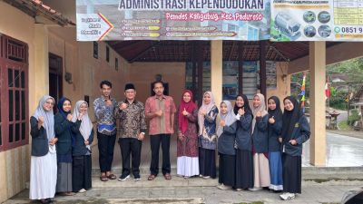 Penerimaan mahasiswa KKN IAI An-Nawawi di Desa Kaligubug